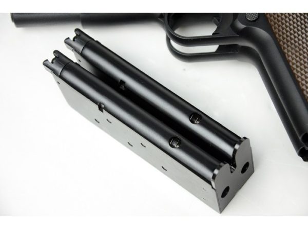 Pistolet WE Dueller 1911 Double Canon Noir GBB  Gaz – Image 5
