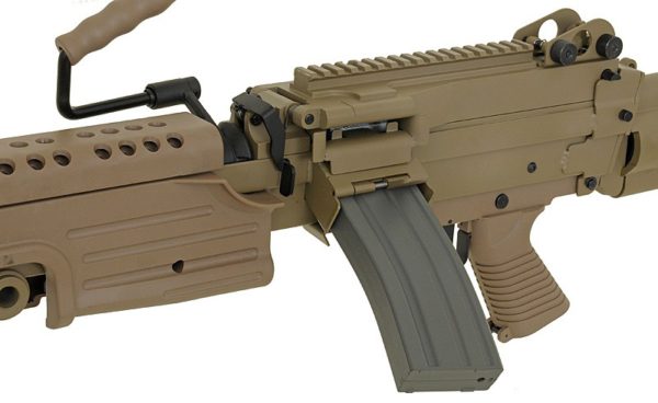 chargeur de la m249 tan