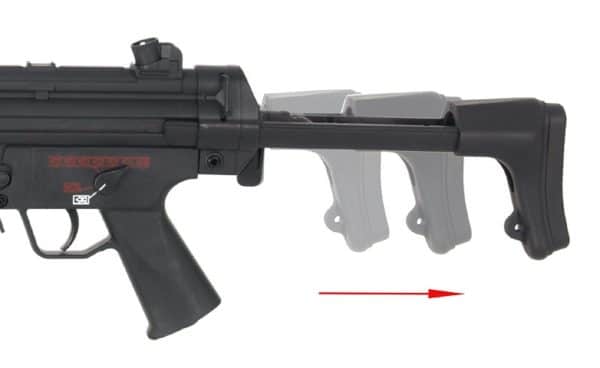 position de la crosse airsoft type mp5