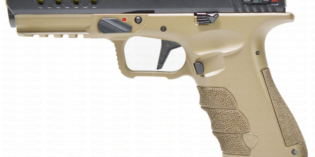 La réplique du pistolet semi automatique shark tan