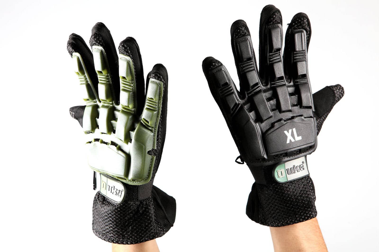 Gants DUKE Coque Speciales Terrains noir-vert taille L Top Airsoft