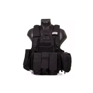 veste tactique airsoft crs noire
