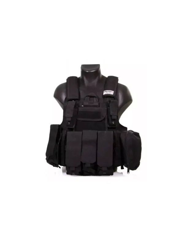 veste tactique airsoft crs noire