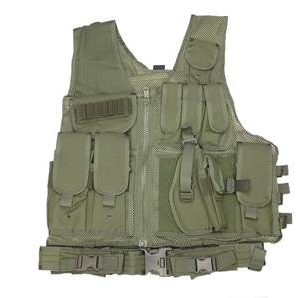 veste dmoniac tactique couleur olive 8 poches holster et ceinturon