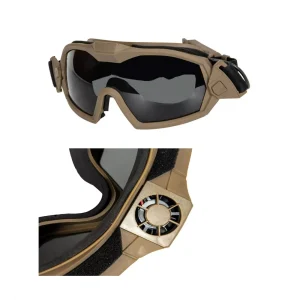 masque tactique avec ventilateur tan